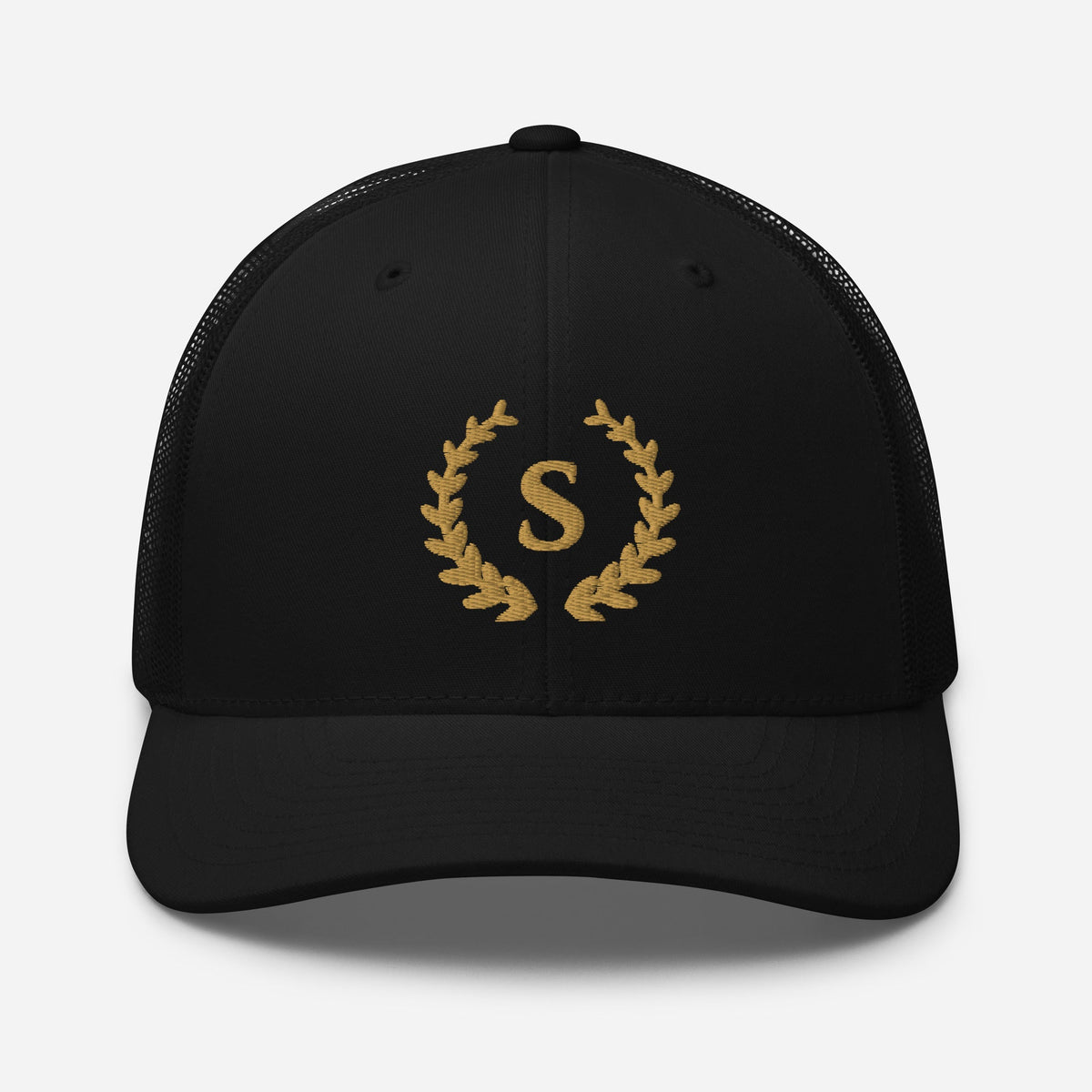 Laurel Wreath Crown embroidered trucker cap