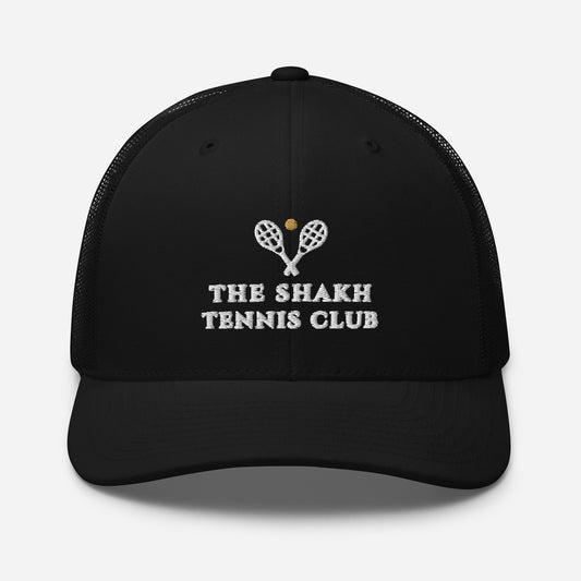 The Shakh Heritage embroidered trucker cap, black — front