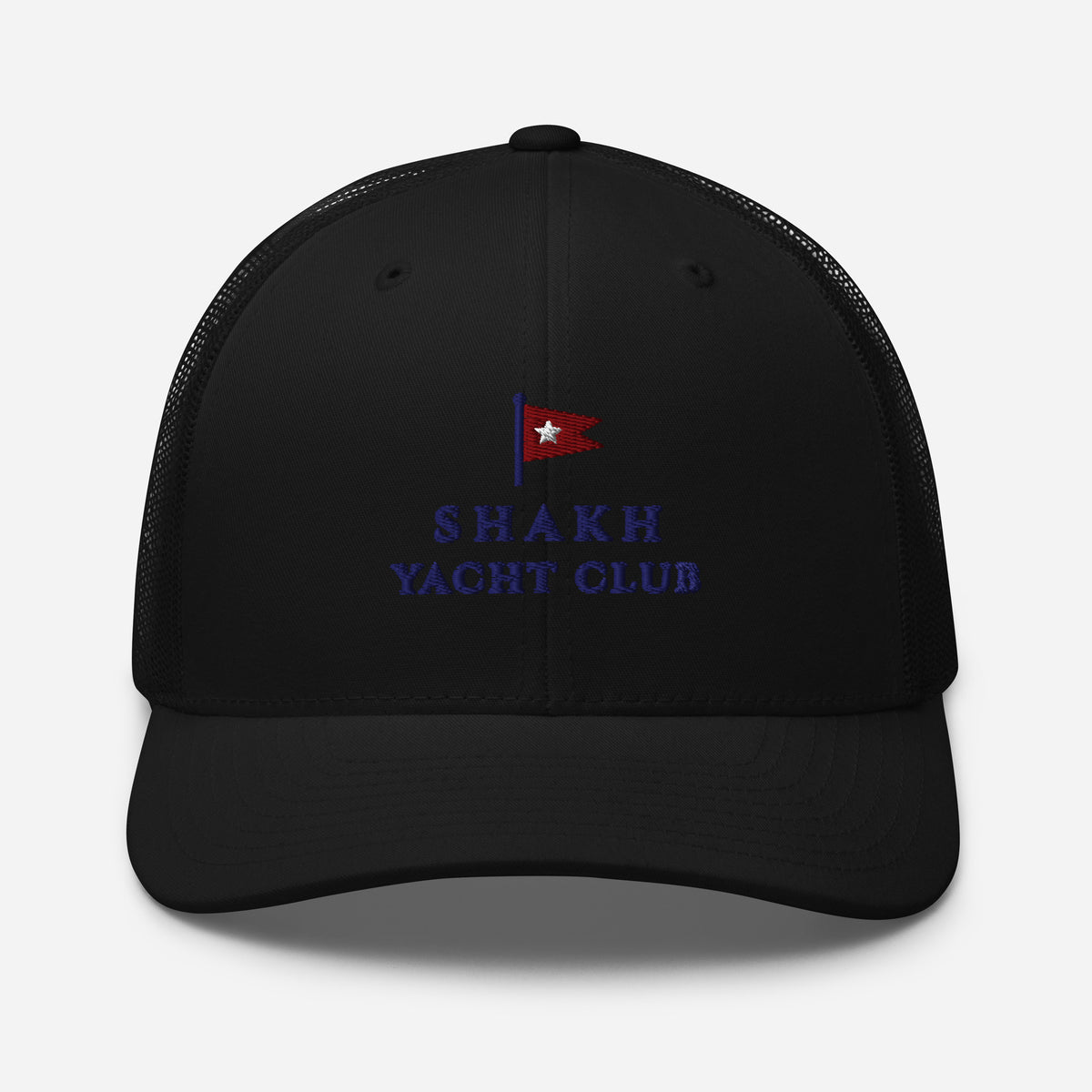 Obsidian Edition embroidered trucker cap, black — front