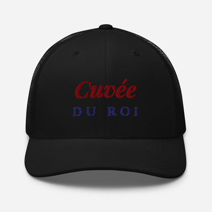 Cuvée Rouge embroidered trucker cap, black — front