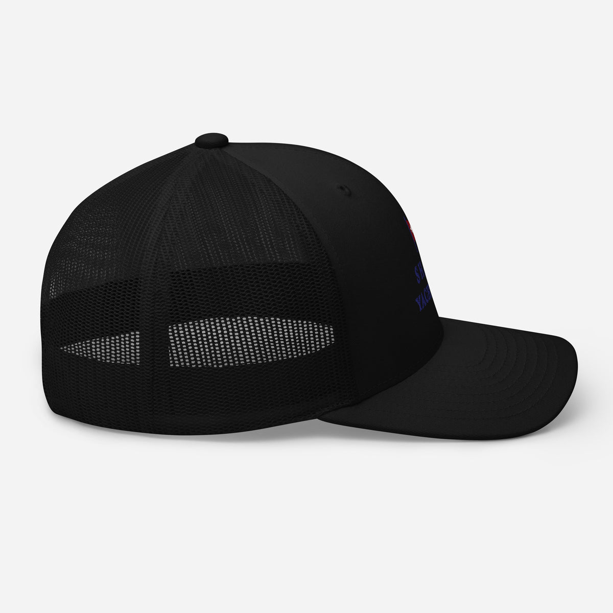 Obsidian Edition embroidered trucker cap, black — right side