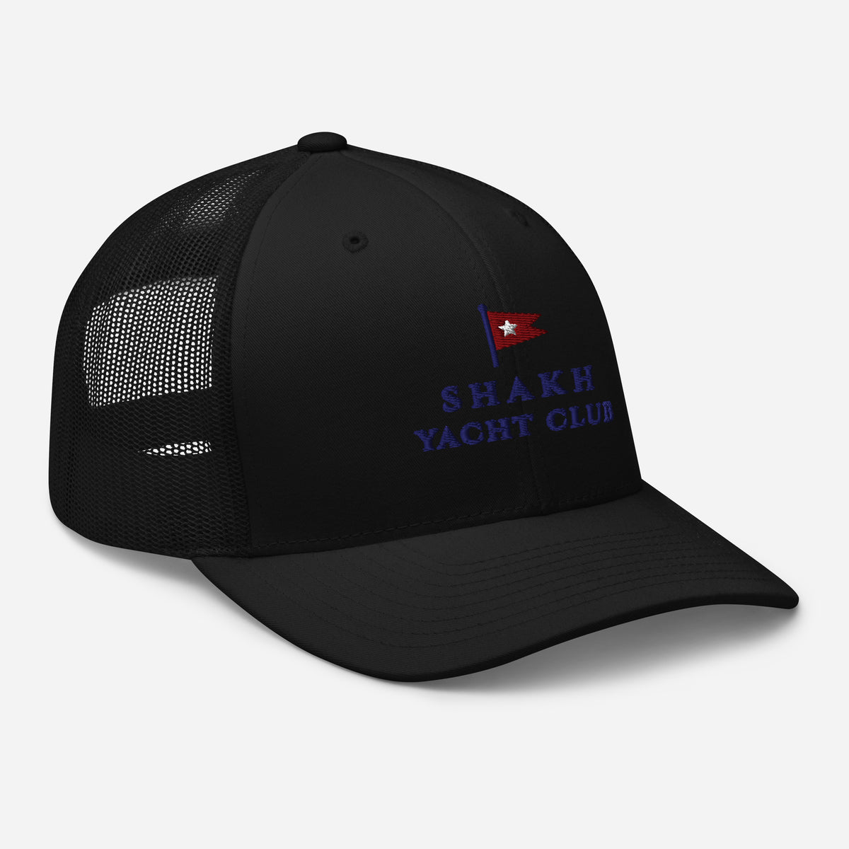 Obsidian Edition embroidered trucker cap, black — right front