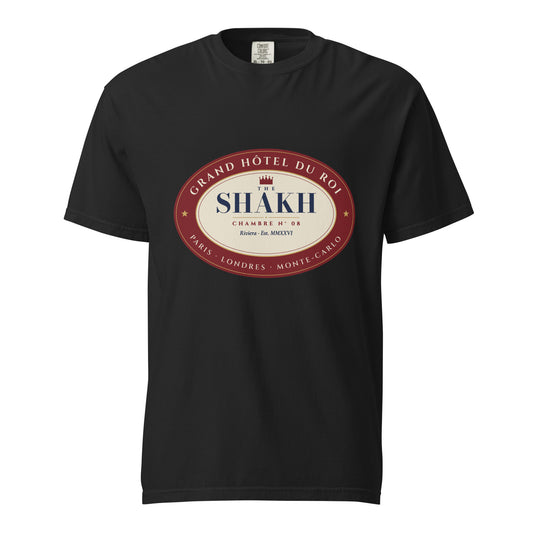 Grand Hôtel du Roi heavyweight garment-dyed t-shirt, black — front