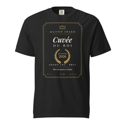 Cuvée du Roi heavyweight garment-dyed t-shirt, black — front
