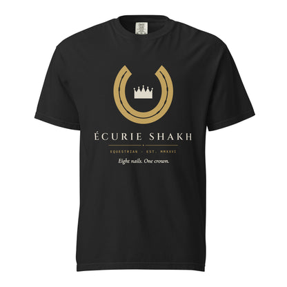 Écurie Shakh heavyweight garment-dyed t-shirt, black — front