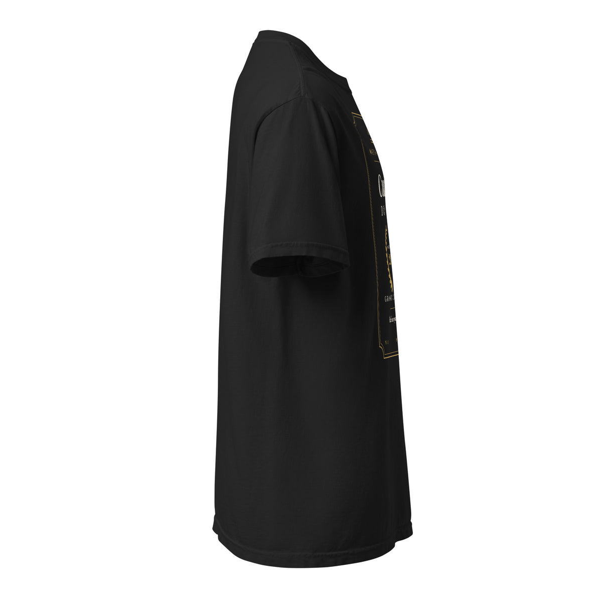 Cuvée du Roi heavyweight garment-dyed t-shirt, black — right side