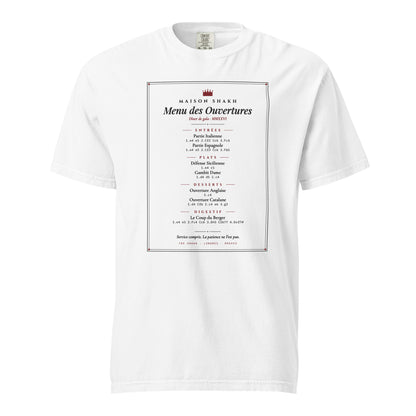 Menu des Ouvertures heavyweight garment-dyed t-shirt, white — front