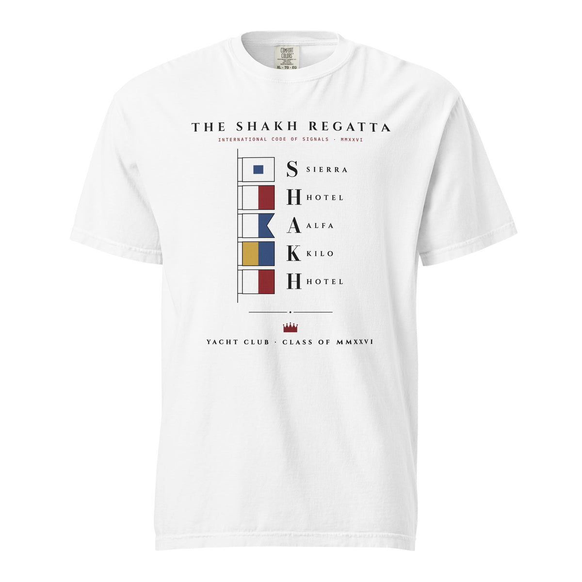 The Shakh Regatta heavyweight garment-dyed t-shirt, white — front