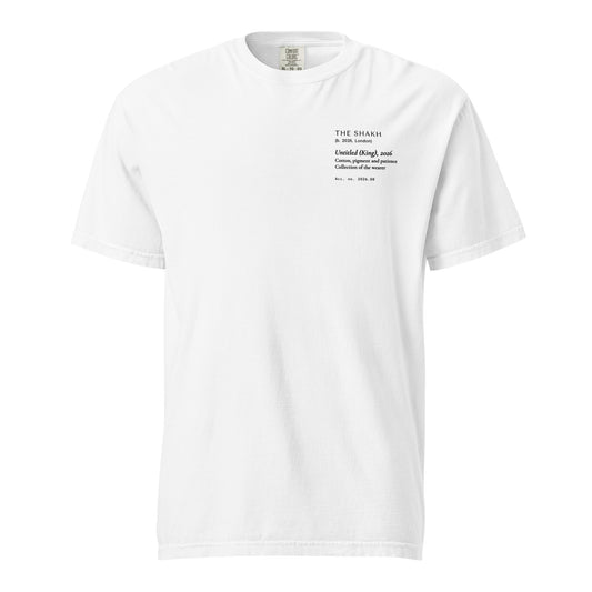 Untitled (King) heavyweight garment-dyed t-shirt, white — front