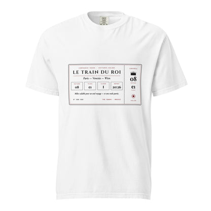 Le Train du Roi heavyweight garment-dyed t-shirt, white — front
