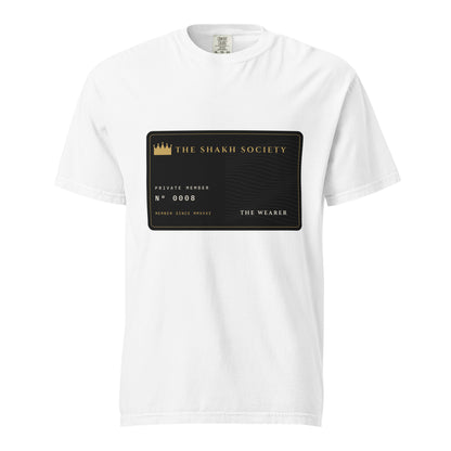 The Shakh Society heavyweight garment-dyed t-shirt, white — front