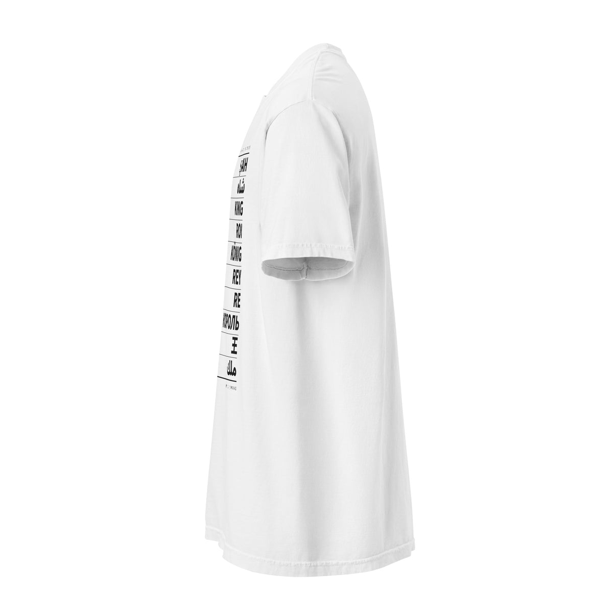 Lexicon of Kings heavyweight garment-dyed graphic t-shirt in white — view 3