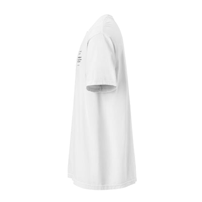Untitled (King) heavyweight garment-dyed t-shirt, white — left side