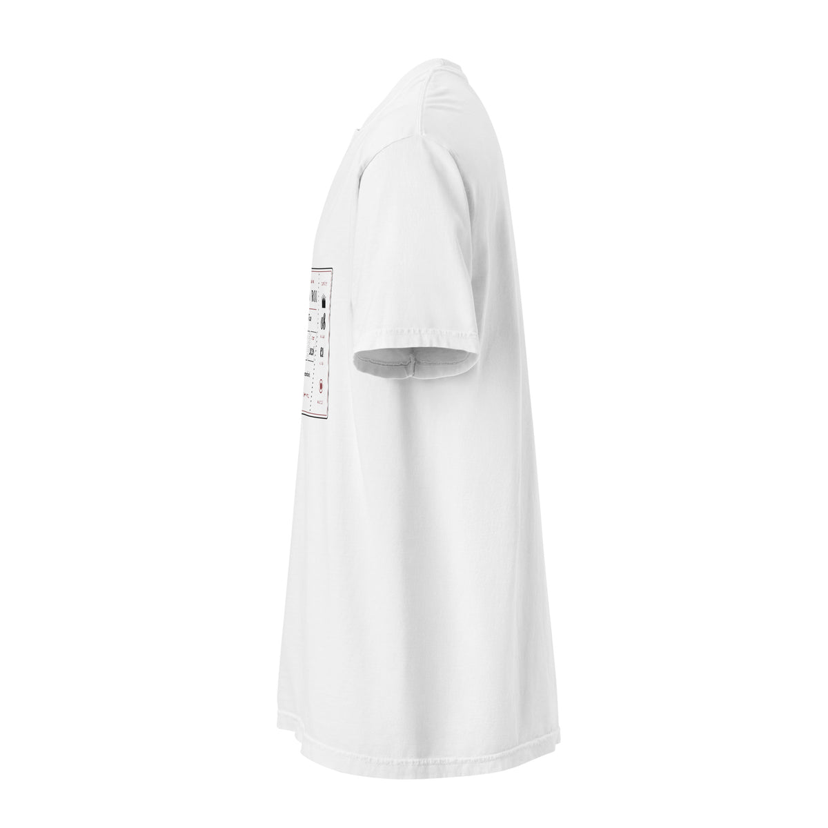 Le Train du Roi heavyweight garment-dyed t-shirt, white — left side