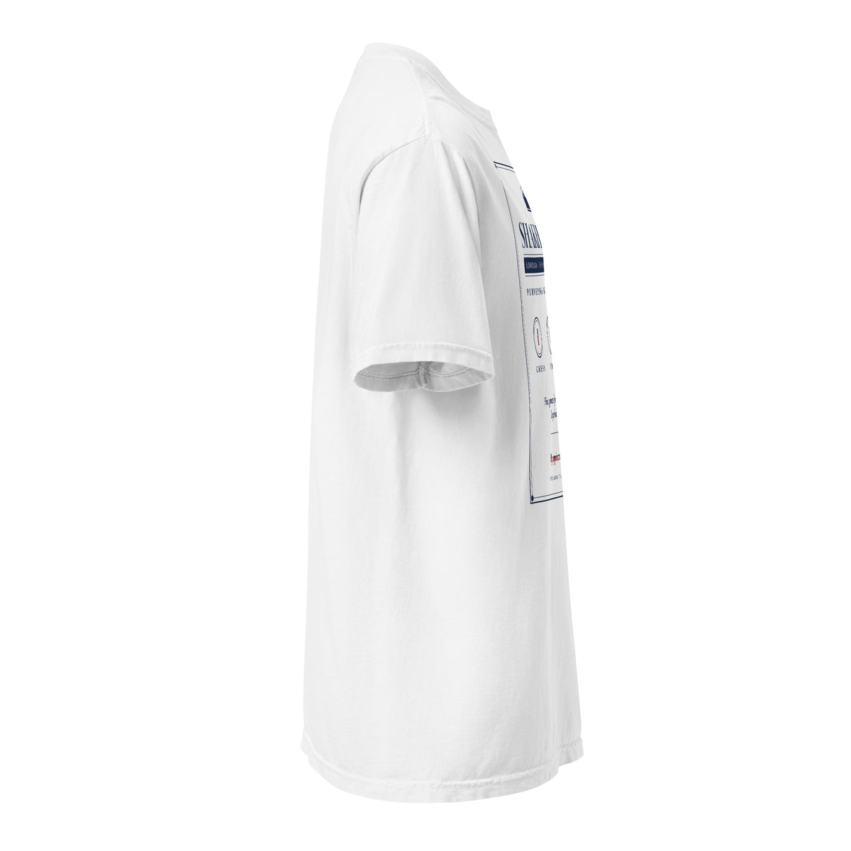 Shakh & Co. Purveyors heavyweight garment-dyed t-shirt, white — right side